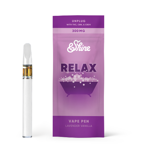 Photograph of product: &Shine Vape Disposable 0.3g- Lavender Vanilla Relax