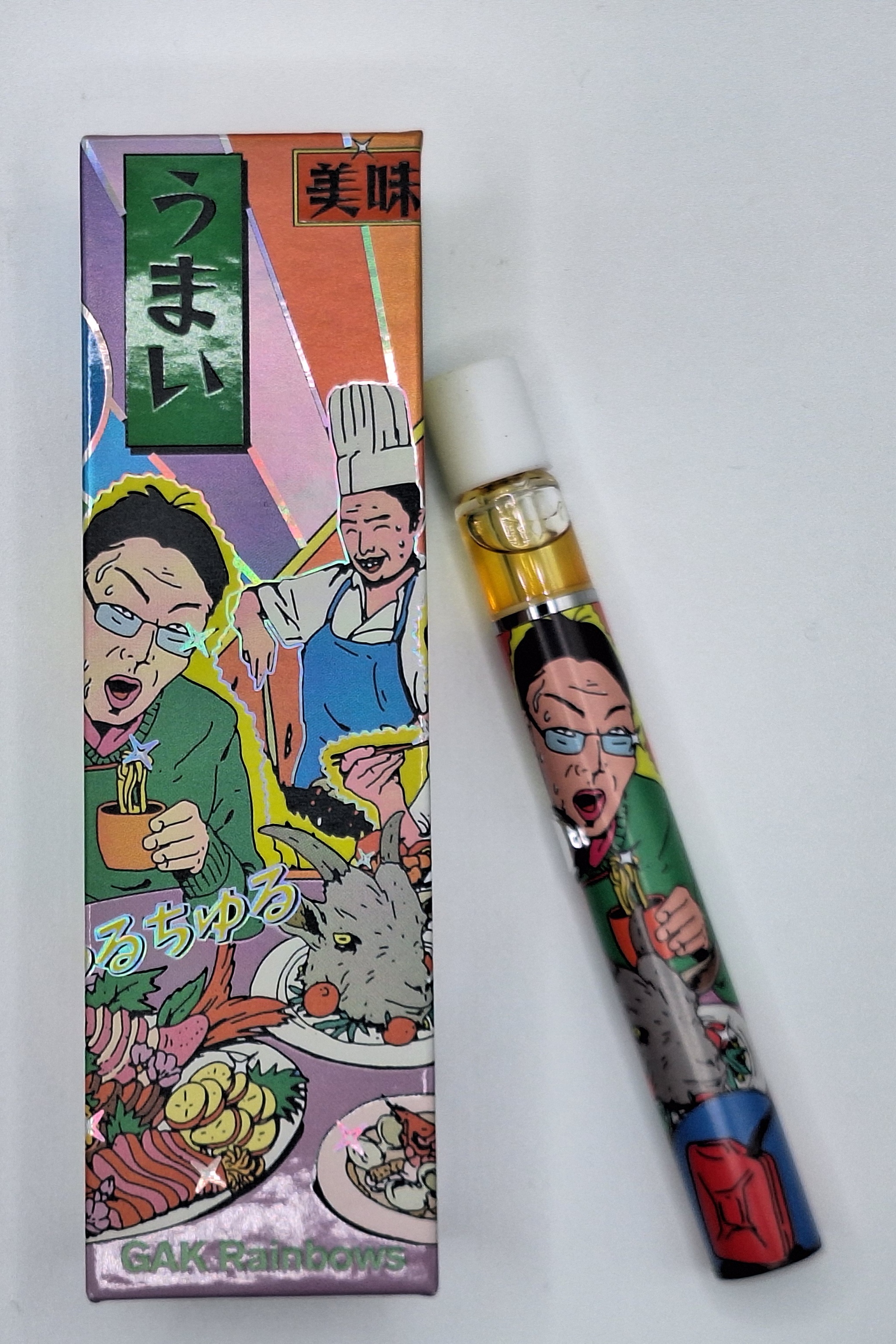 Photograph of product: I.E. - Gak Rainbows - Live Rosin Disposable Vape