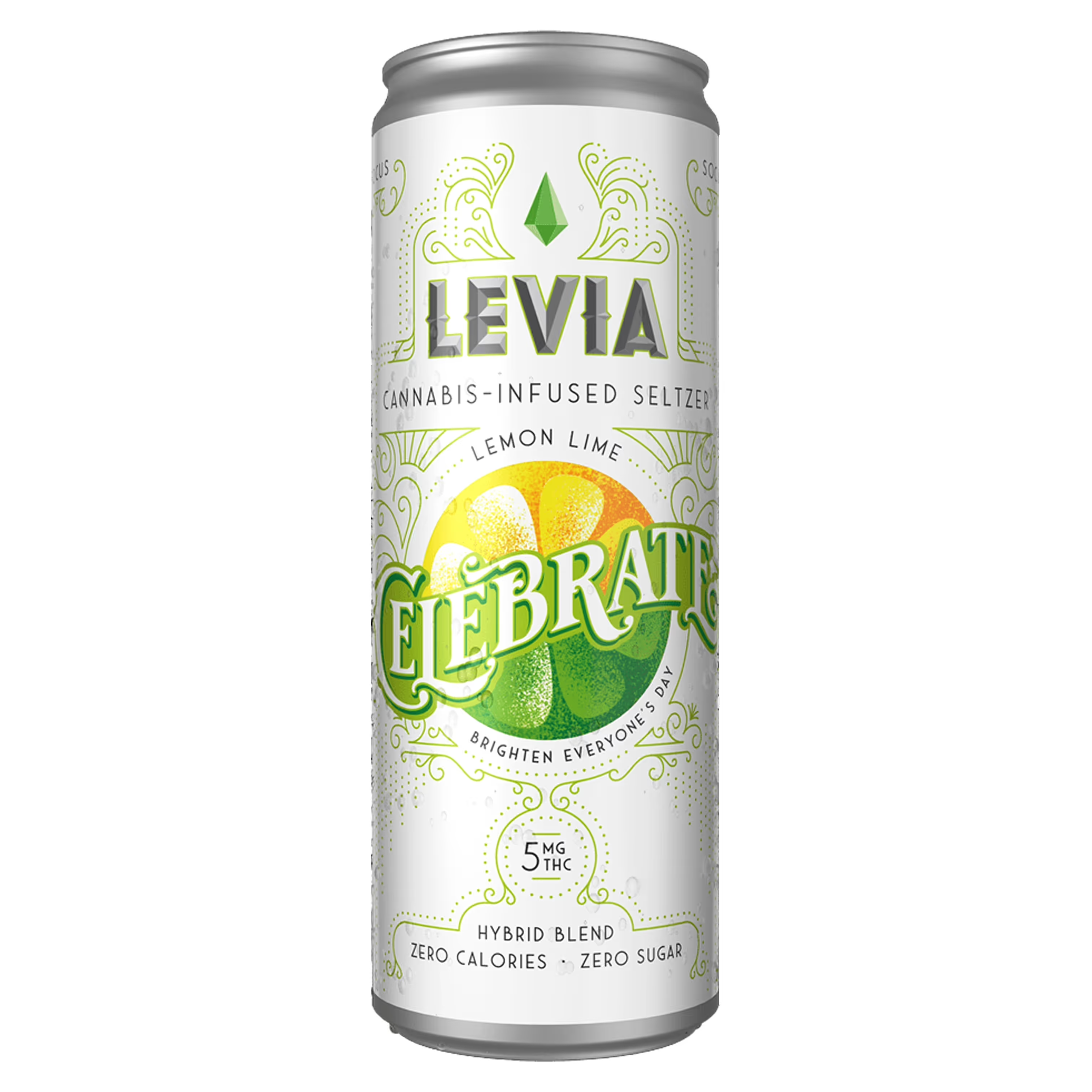 Photograph of product: Lemon Lime Celebrate Seltzer | 5mg - LEVIA