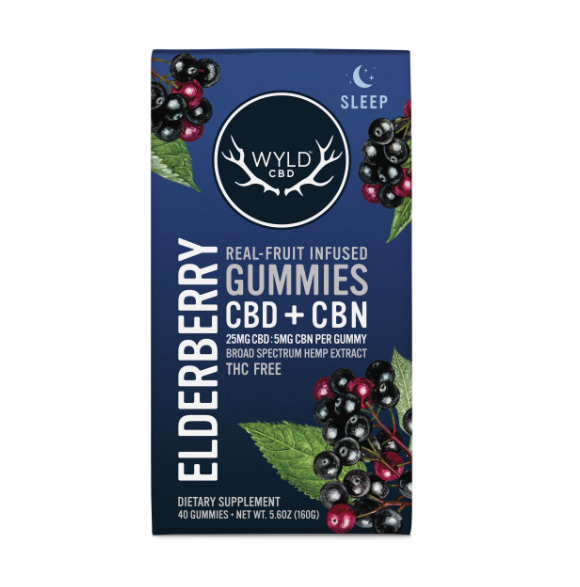 Photograph of product: CBD:CBN Elderberry Hemp 40pk | 1000mg CBD