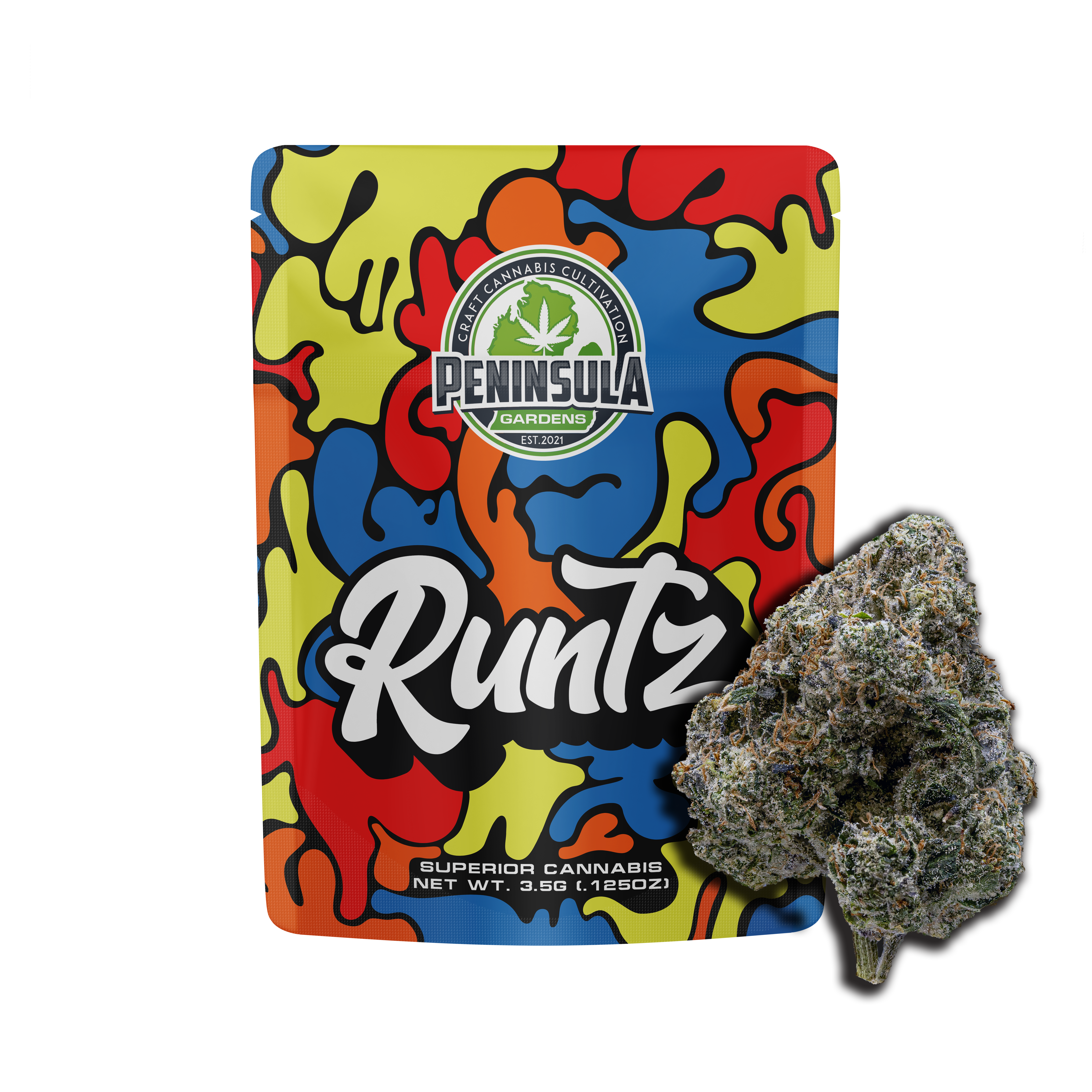 Photograph of Product: Peninsula Gardens Prepacked Hybrid Runtz - 3.5g