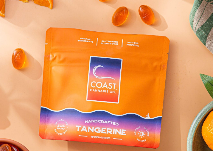 Photograph of product: Tangerine 5:5:5 Infused Gummies CBG:CBD:TH-oui H 20pk C0070000103