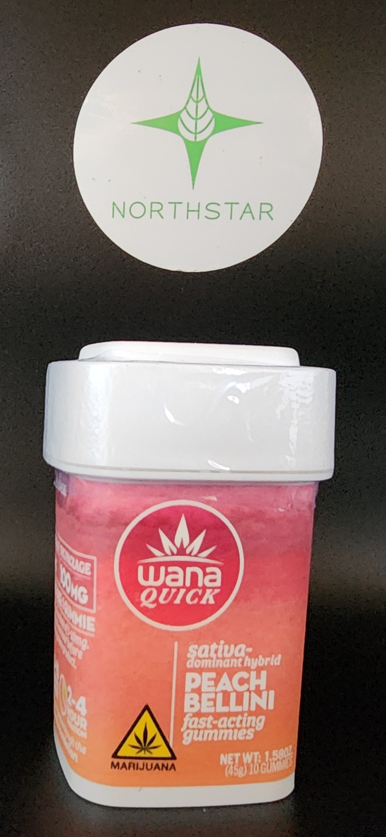 Photograph of product: Peach Bellini Quick Gummies - Wana