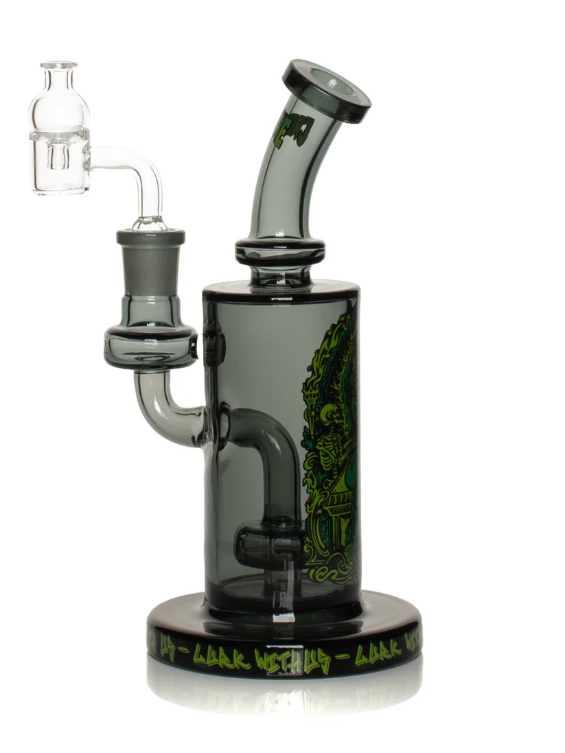 Photograph of product: GEAR Premium x Creature 7.5" Sacrifice Concentrate Rig w/ Bubble Cap - Smoke