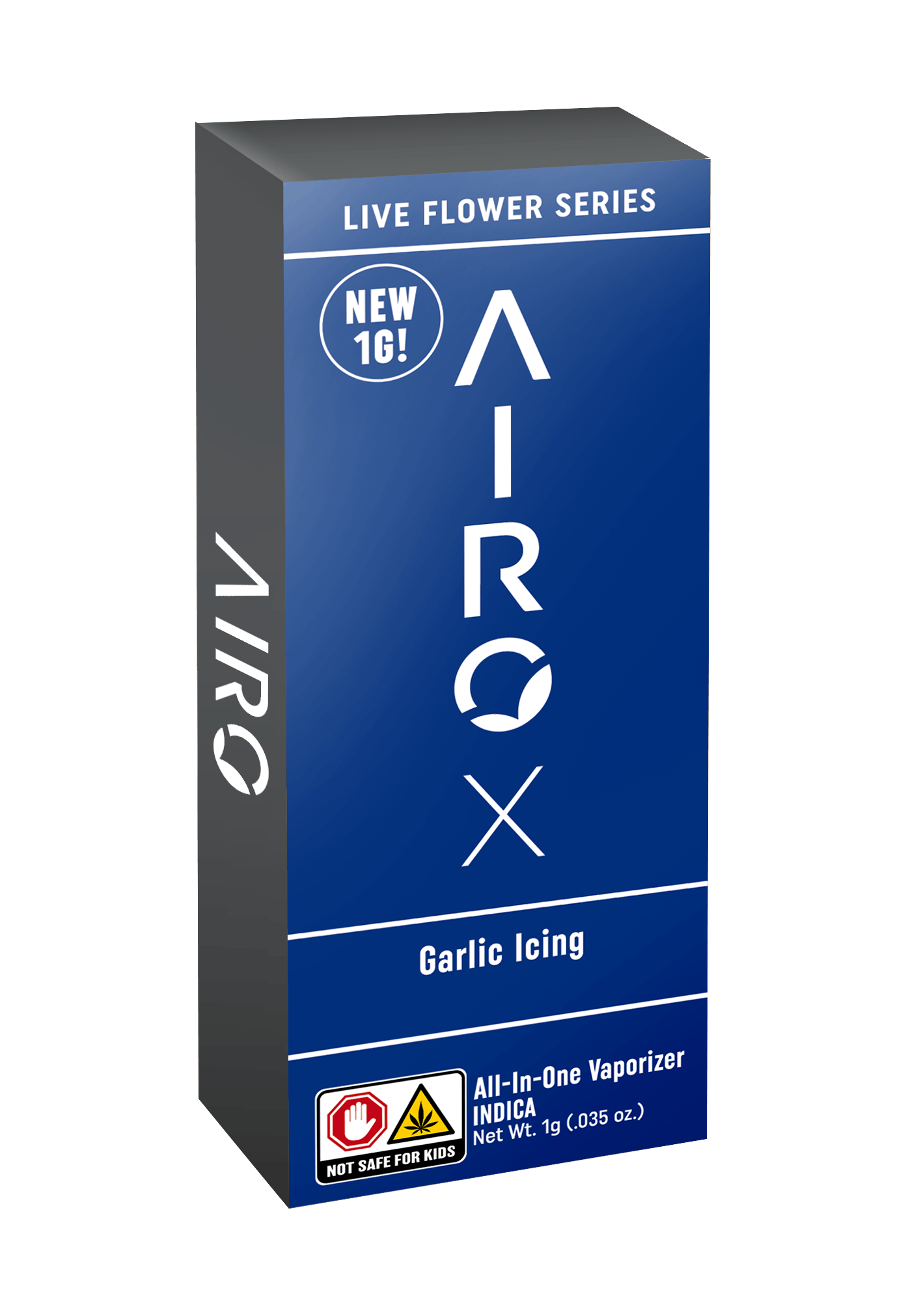 Photograph of product: Airo | Garlic Icing | Vape Cart | Live Flower Disposable 1g