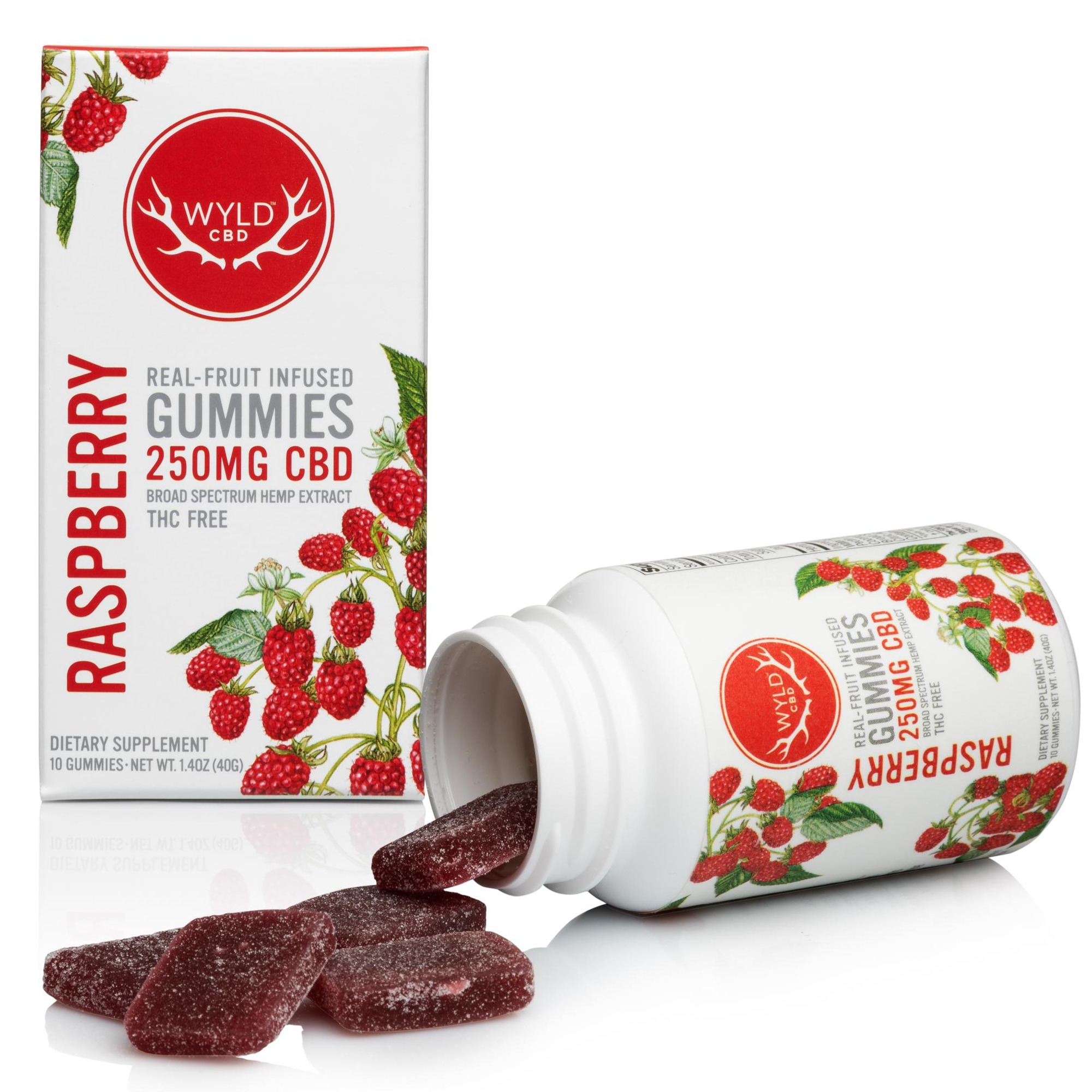 Photograph of product: Raspberry HEMP 250mg Gummy - 10 piece