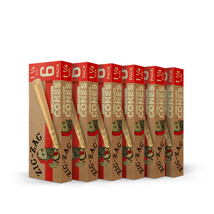 Photograph of product: Zig Zag | Cones | Unbleached 1 1/4 2pk