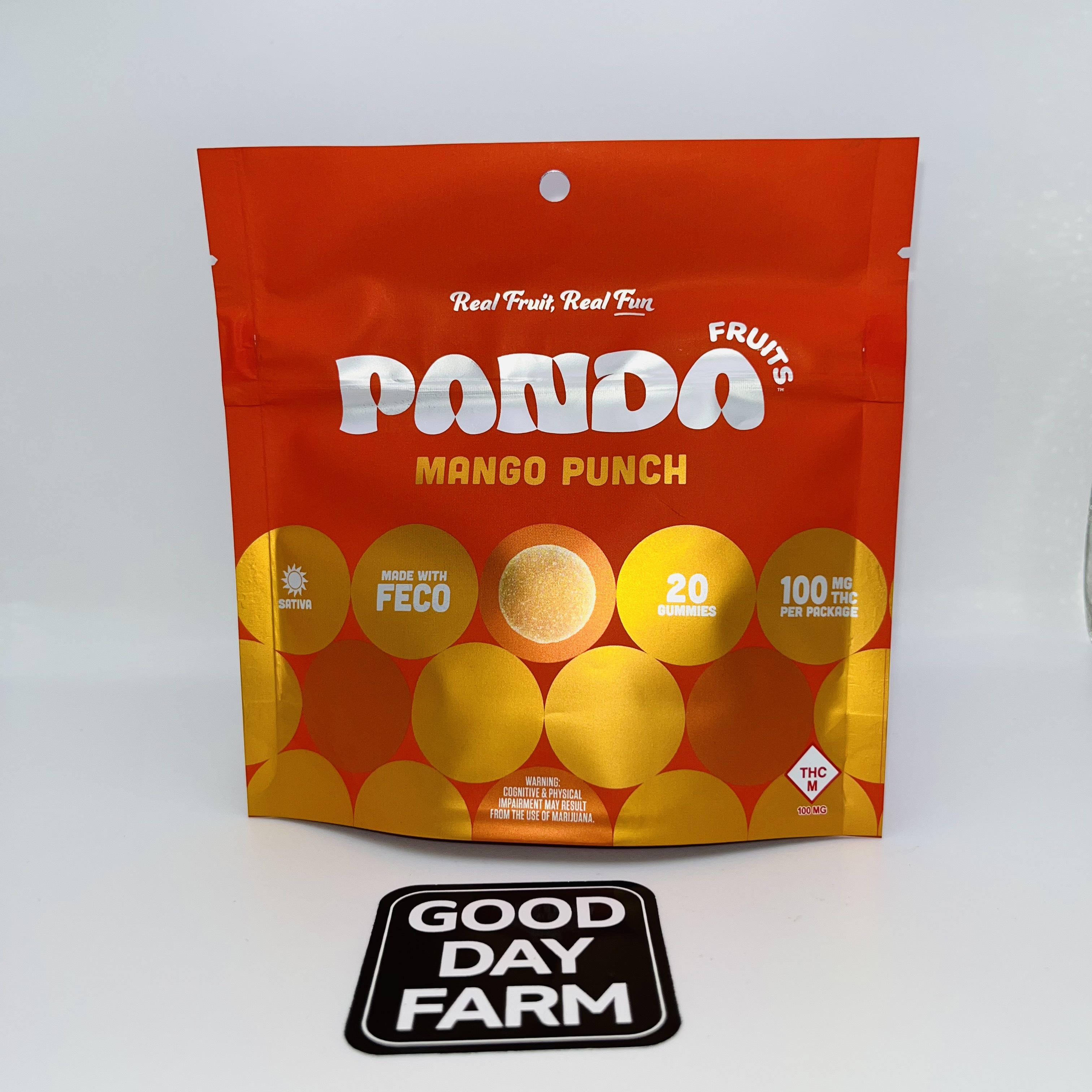 Photograph of product: Panda: FECO Gummies | Mango Punch | 100mg | 20pk