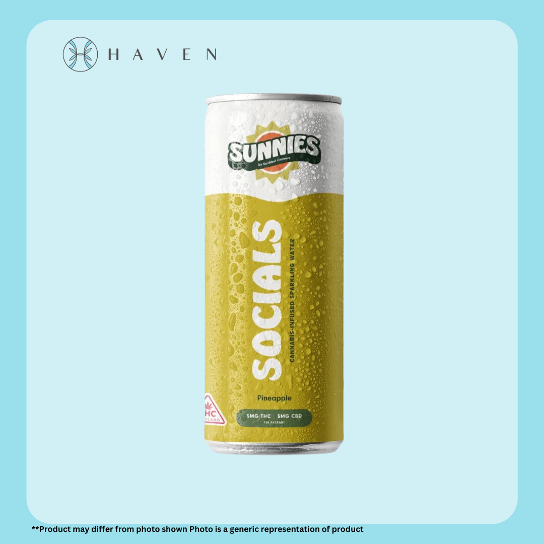 Photograph of product: 10mg Pineapple Sunnies Social (Infused Sparkling Water) | Sunmed