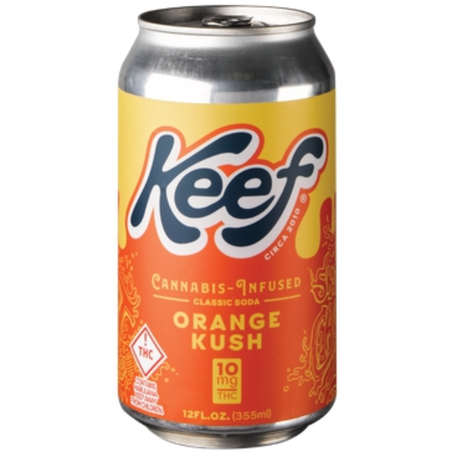 Photograph of product: Keef Cola (H) Orange Kush Cannabis Infused Soda 10mg