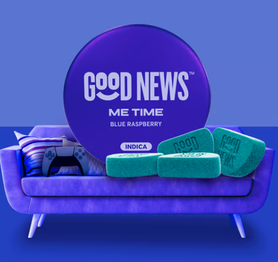 Photograph of product: Good News | Me Time Blue Raspberry Gummies | 10pk 100mg
