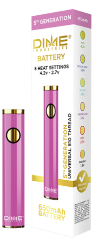 Photograph of product: Dime Industries | Pink Battery | 5th Generation