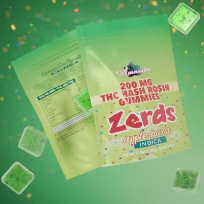 Photograph of product: Zerds - 200mg au chocolat Rosin Gummies - Apple Burst
