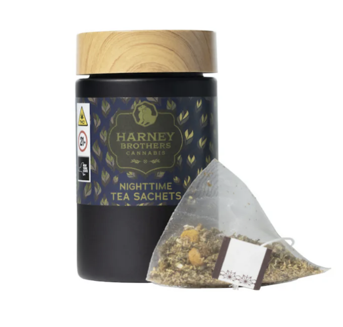 Photograph of product: Beverages | Harney Brothers | Nighttime Tea Sachets Jar | Chamomile Mint | 5ct | 10mg