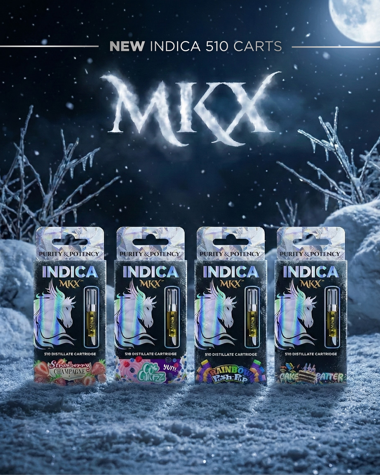 Photograph of product: MKX - Cartridge 1g - Cake Batter - Indica