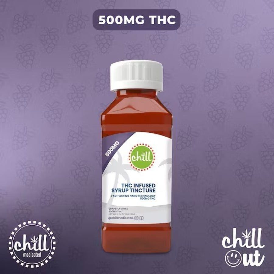 Photograph of Product: Chill Grape Syrup Tincture 500mg