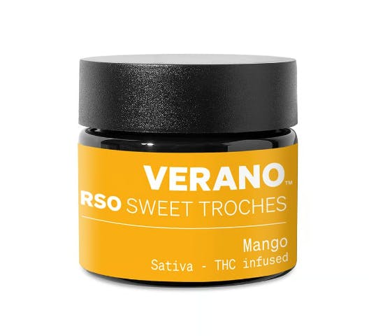 Photograph of product: Mango RSO Troches 25mg/10pk (250mg)