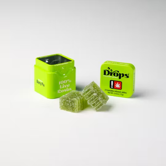 Photograph of product: Drops - Lime - Rosin Gummies 2pk
