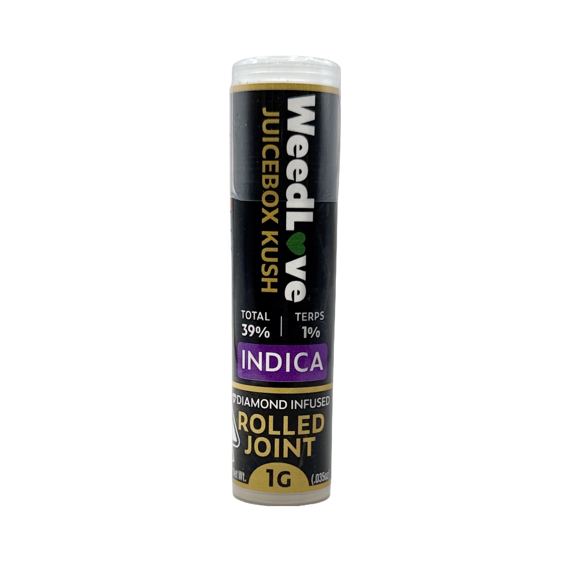 Photograph of product: JUICEBOX KUSH INFUSED PREROLL SINGLE 1G