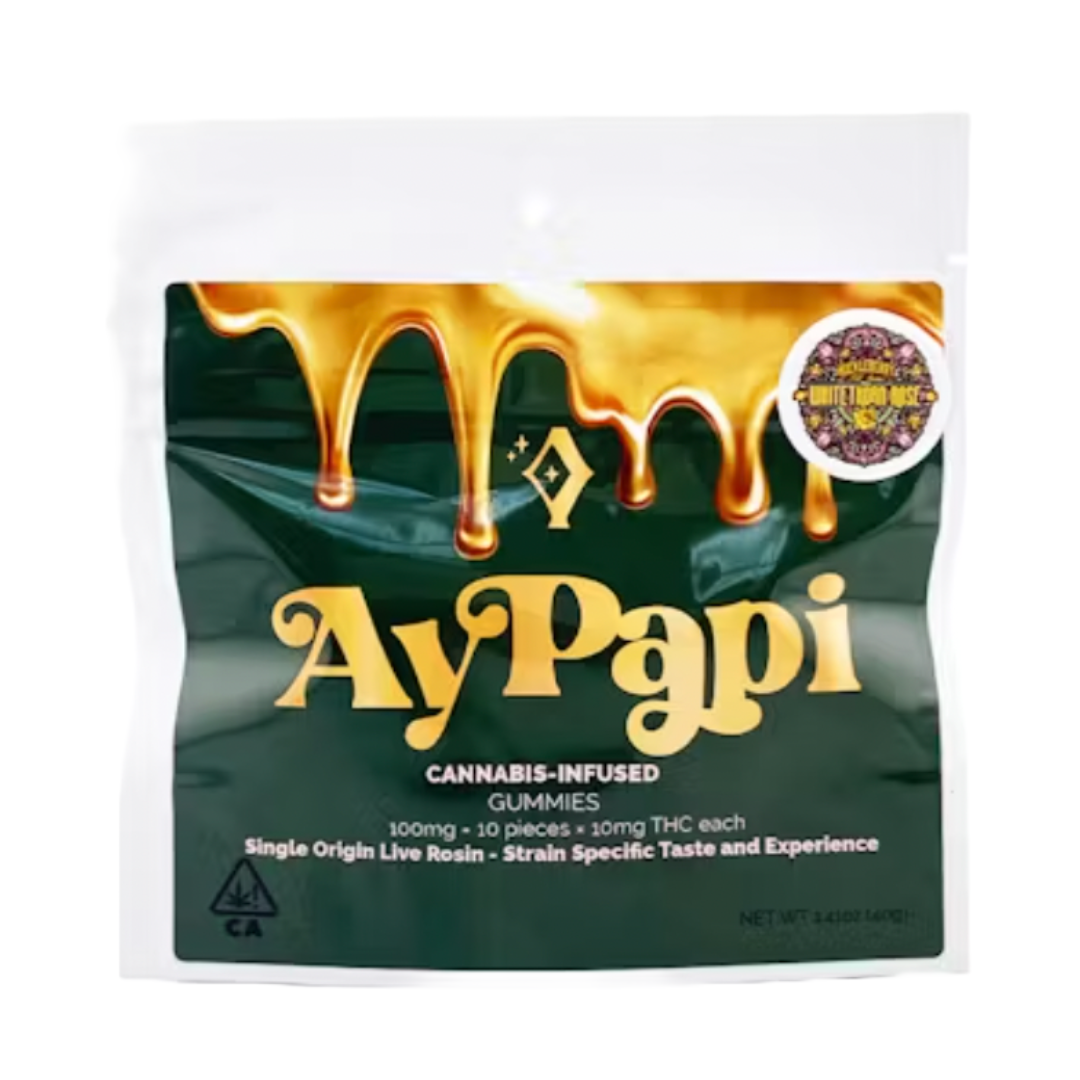 Photograph of product: AY PAPI - WHITETHORN ROSE LIVE ROSIN GUMMIES 100MG