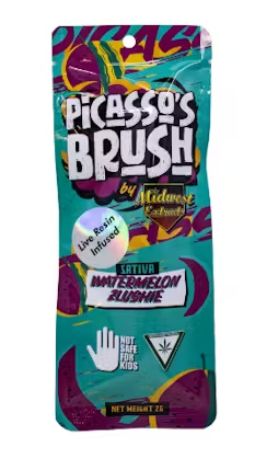 Photograph of product: Picasso's Brush | Pink Gushers | Watermelon Zlushie | Live Resin Brush, 2g