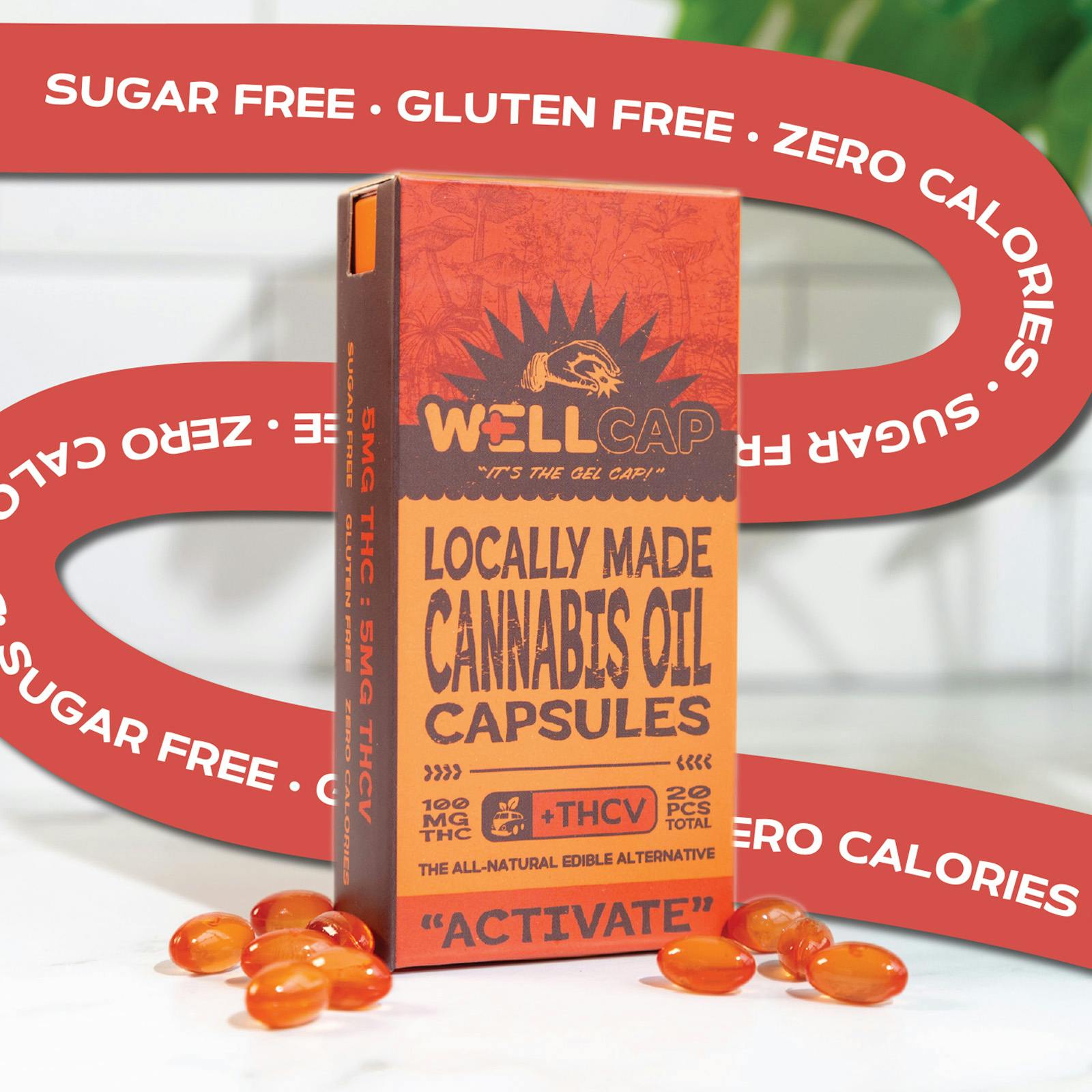 Photograph of product: Wellcap | Activate | 1:1 TH-ouiV | Gel Capsules | 20pk