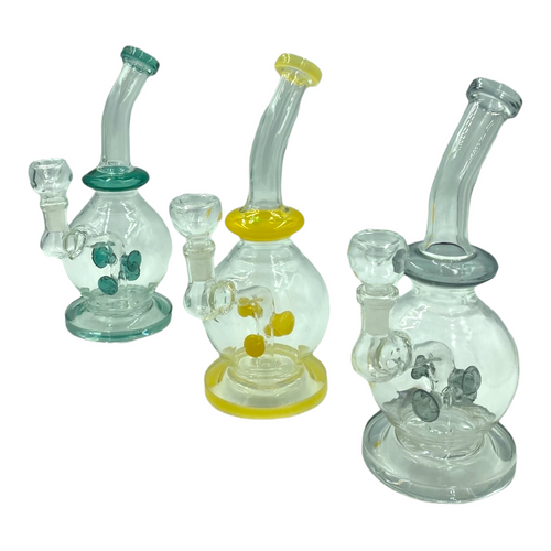 Photograph of product: Water Pipe | Bent Neck Bong/Rig with Mushroom Style Perc | 8.5"