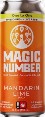 Photograph of product: 100mg - Magic Number Soda - Mandarin Lime - GLS (B)