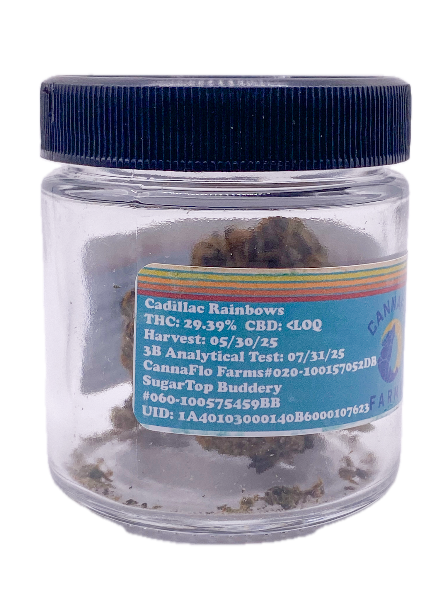 Photograph of product: CANNAFLO - FLOWER - 3.5G - Oui'd - CADILLAC RAINBOWS