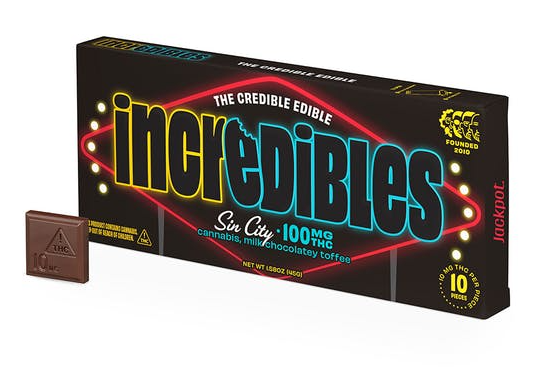Photograph of product: (60995) 100mg Sin City Chocolate Bar