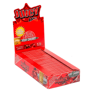 Photograph of product: Juicy Jay's - Hemp Rolling Papers - 1 1/4 - Very Cherry