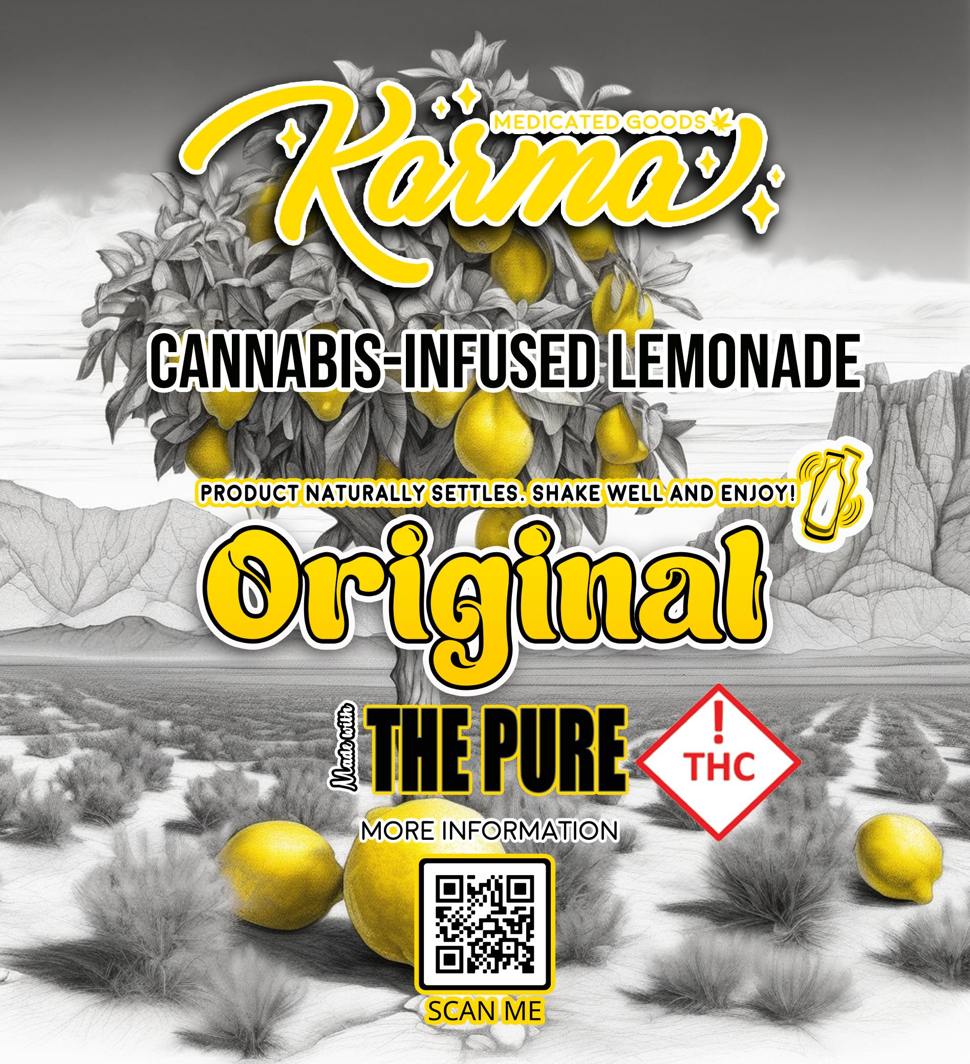 Photograph of product: Budder Pros - Karma Lemonade The Original Beverage 500mg MED Only