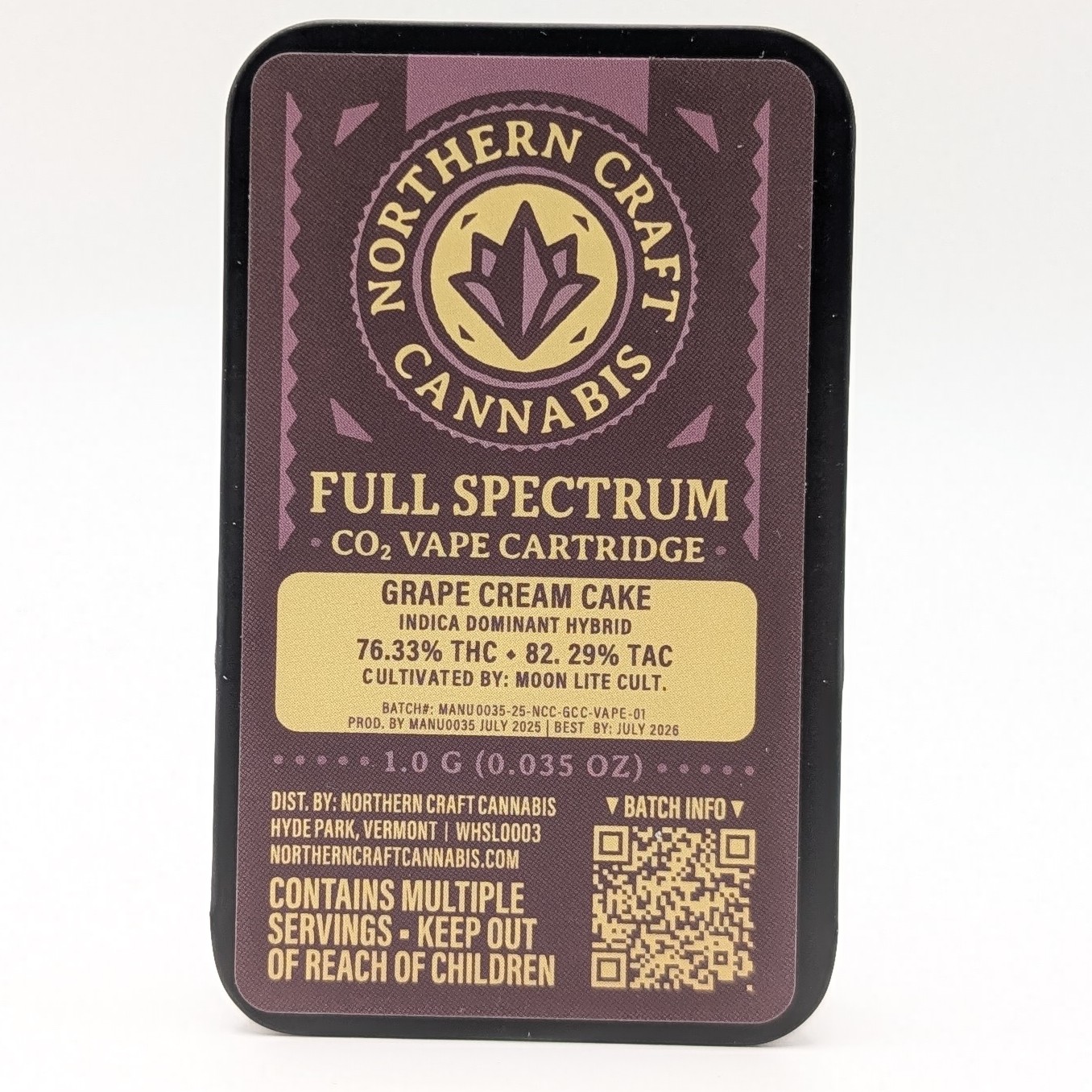 Photograph of product: Grape Cream Cake 1g Full Spectrum Cart
