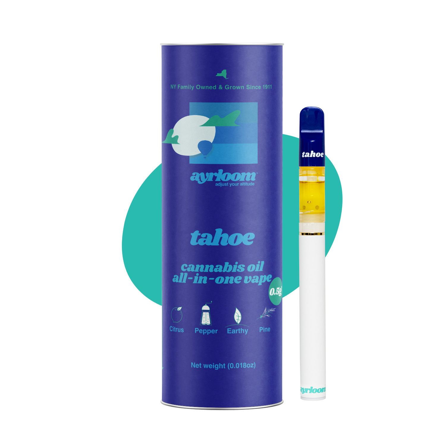 Photograph of Product: Ayrloom | Tahoe OG | AIO | 0.5g