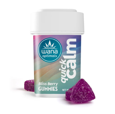 Photograph of product: Wana Brand Bliss Berry 10:10:1 CBG:CBD:THC Quick Calm Gummies ~20mg 20pk (~400mg TAC)