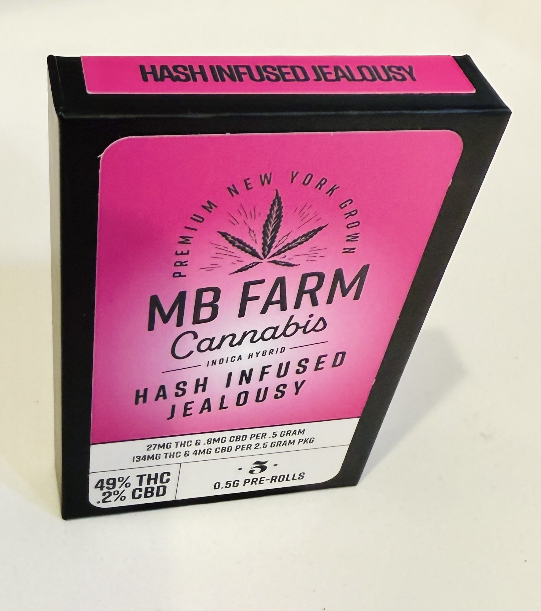 Photograph of Product: MB Farm | HASH Infused Jealousy Pre-rolls | 5-pk
