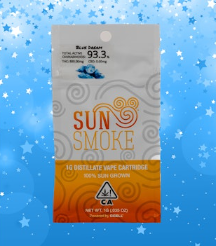 Photograph of product: SunSmoke Blue Dream Oui'd Distillate Vape Cart, 1g