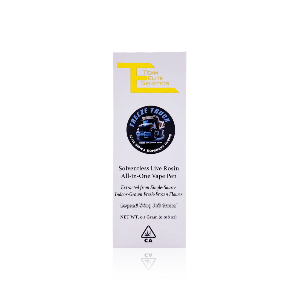 Photograph of product: TEAM ELITE GENTICS - All In One - Freeze Truck - Live Rosin - .5G