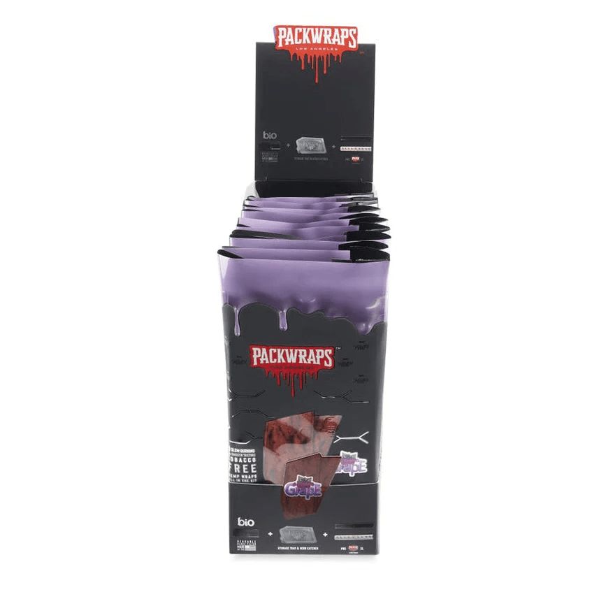 Photograph of product: Packwraps X Twisted Hemp Designer Hemp Wrap Gushin Grape 2pk