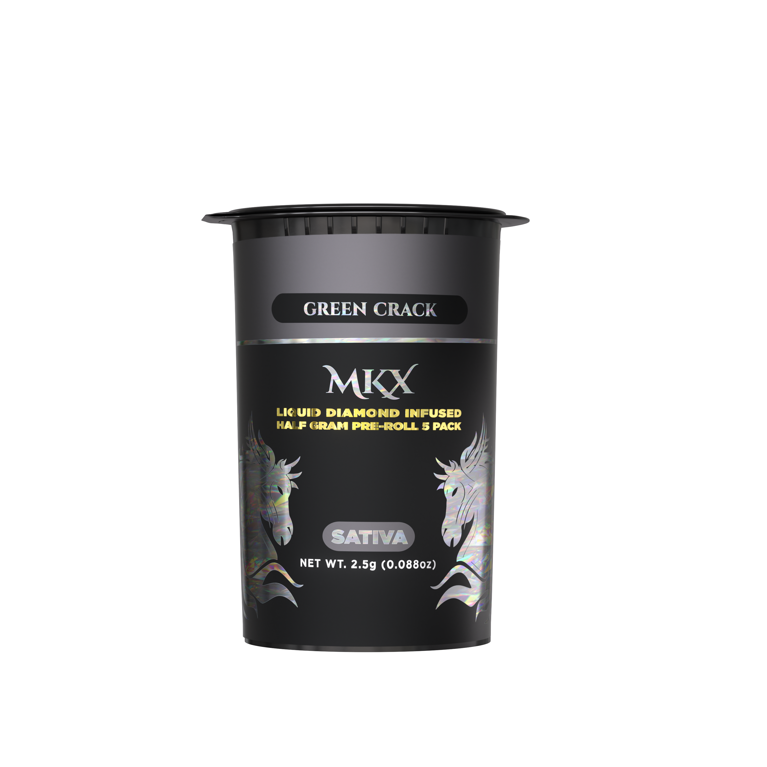 Photograph of product: MKX - Green Crack Infused Pre-Rolls 5pk 2.5g