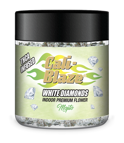 Photograph of product: Cali Blaze | Mojito | 3.5 Frosted White Diamond Buds - 3.5g