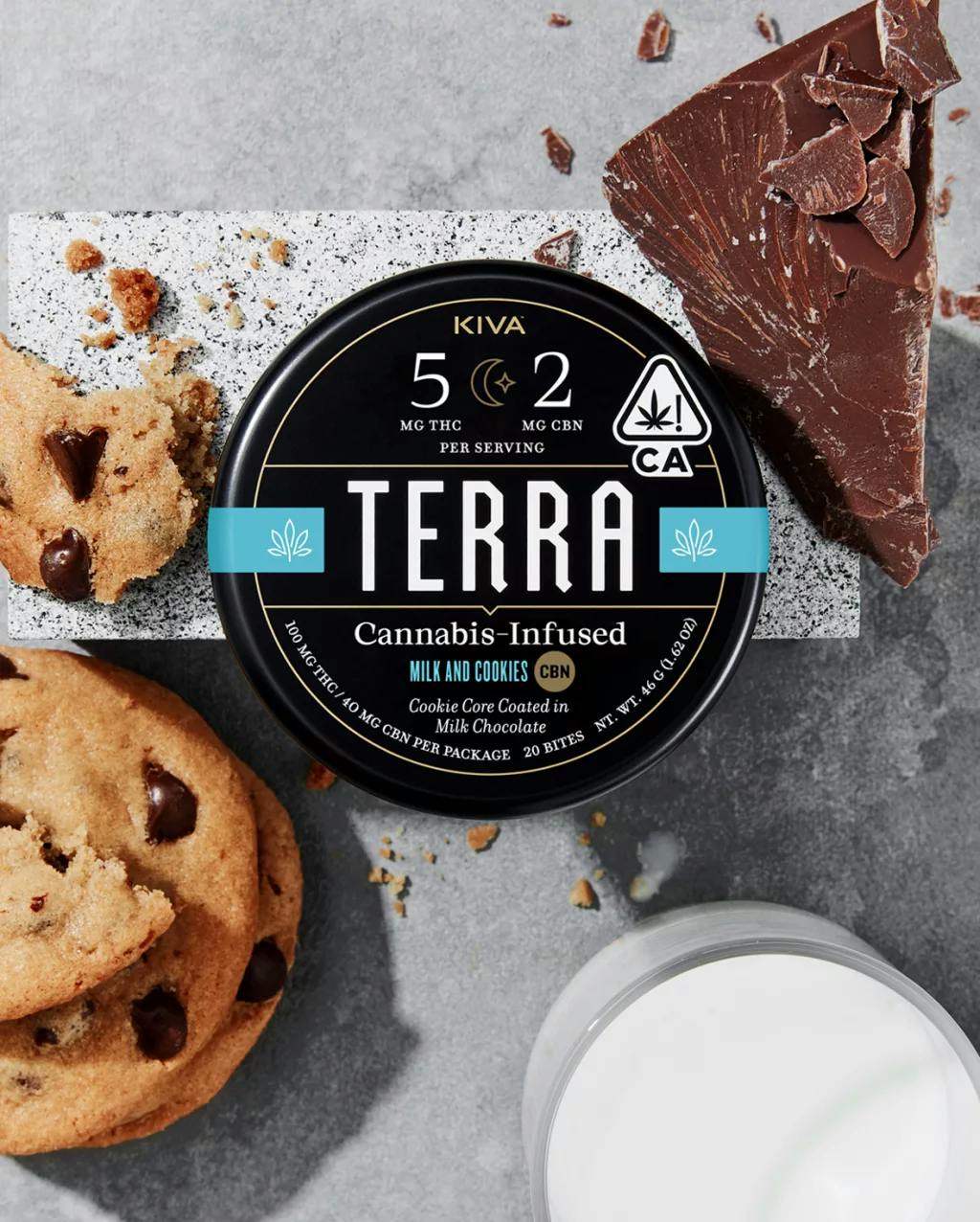 Photograph of product: Milk and Cookies Chocolate Terra Bites 100mg | 20pk - 
