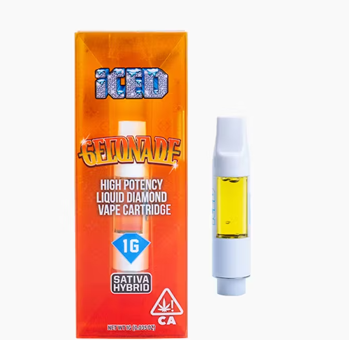 Photograph of product: Iced - Gelonade - 1g Vape Cartridge - Oui'd