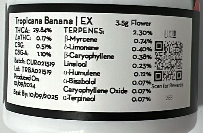 Photograph of Product: Curio Exclusive Tropicana Banana 3.5g