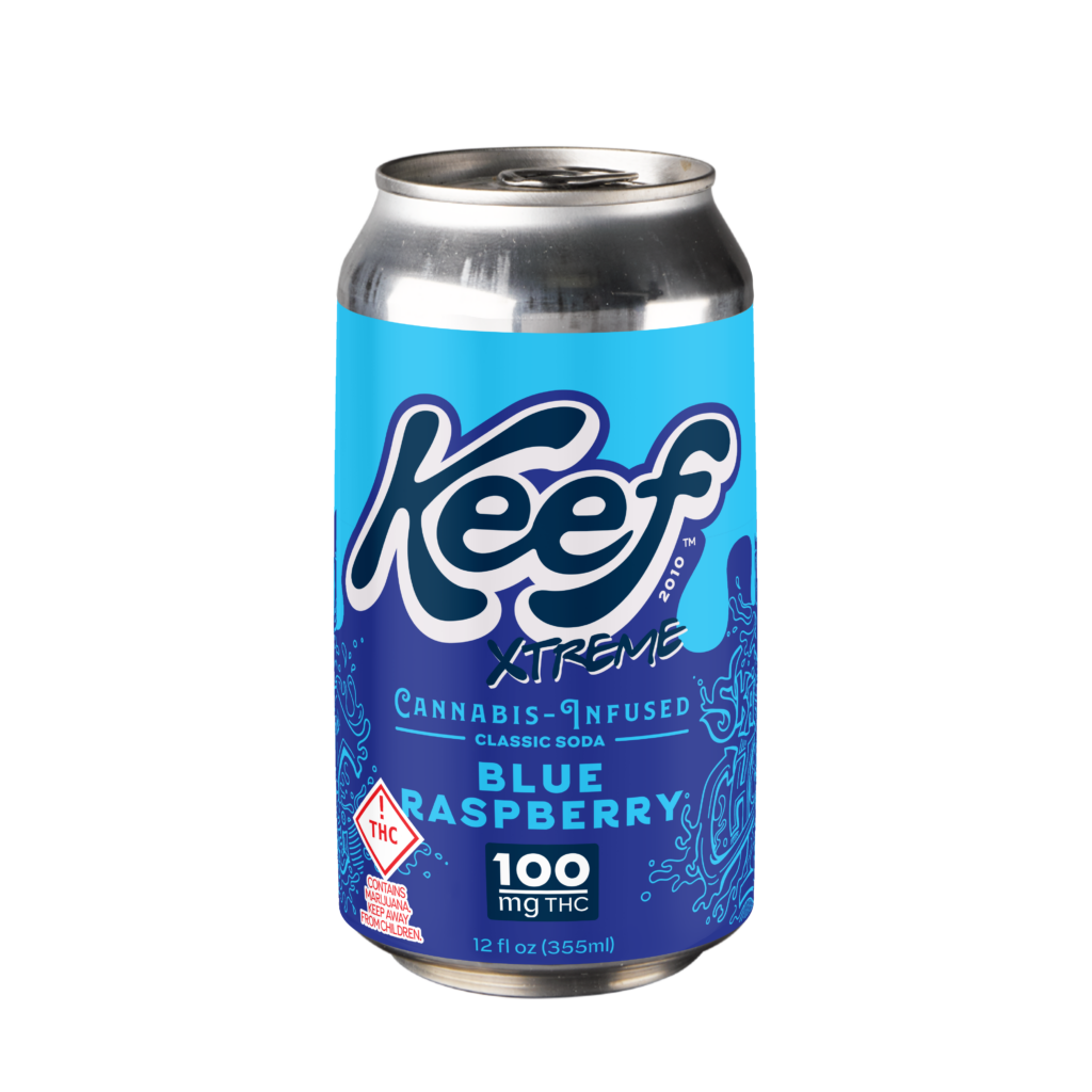 Photograph of product: Keef Blue Razz (H) Xtreme Soda 100mg 12oz
