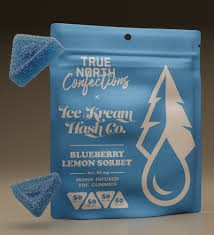Photograph of product: True North 200mg au chocolat Rosin Gummie | Blue Lemon Sorbet