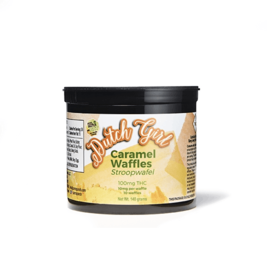 Photograph of product: Baked Goods 100mg - Dutch Girl - Caramel Stroopwaffles - REC