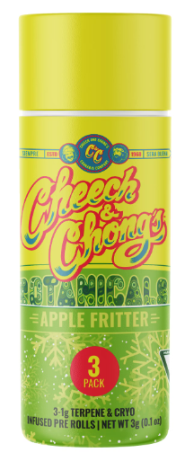 Photograph of product: Cheech & Chong - Apple Fritter - 3x1g Infused Preroll Pack