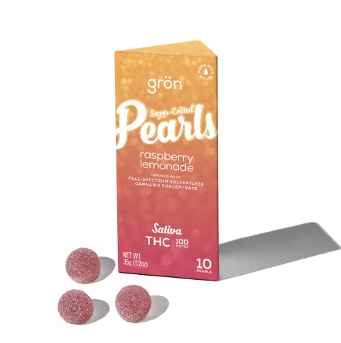 Photograph of product: Gron-Raspberry Lemonade Pearls Oui'd 100MG/10PK