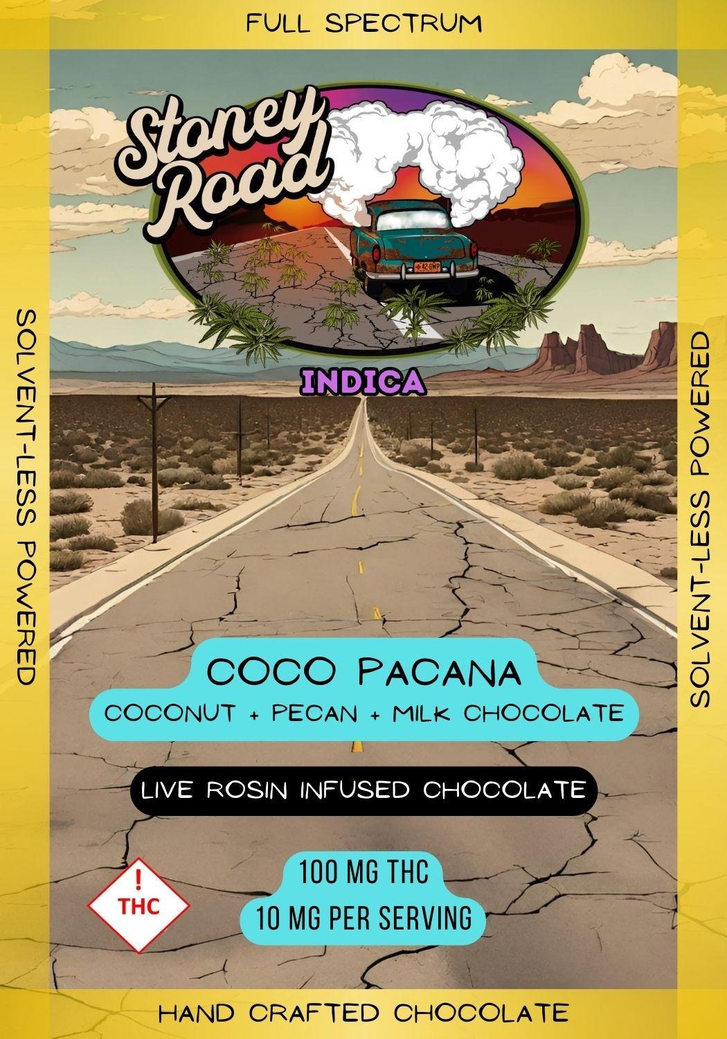 Photograph of product: Coco Pacana (I) Live Roson Chocolate Bar 100 mg
